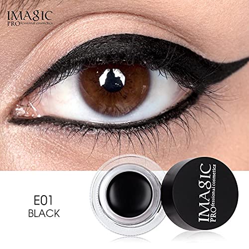 COSLUXE IMAGIC Gel Eyeliner, Waterproof Makeup Gel Eye Liner With Brush (4g) (black 01) - Image 8