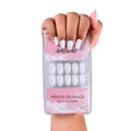 NAILWIND 24pcs Press on nails | Natural Short False Nails | Acrylic Full Cover Nails | Natural Fake Nails Delicate & Comfortable for Women and Girls (V-01)