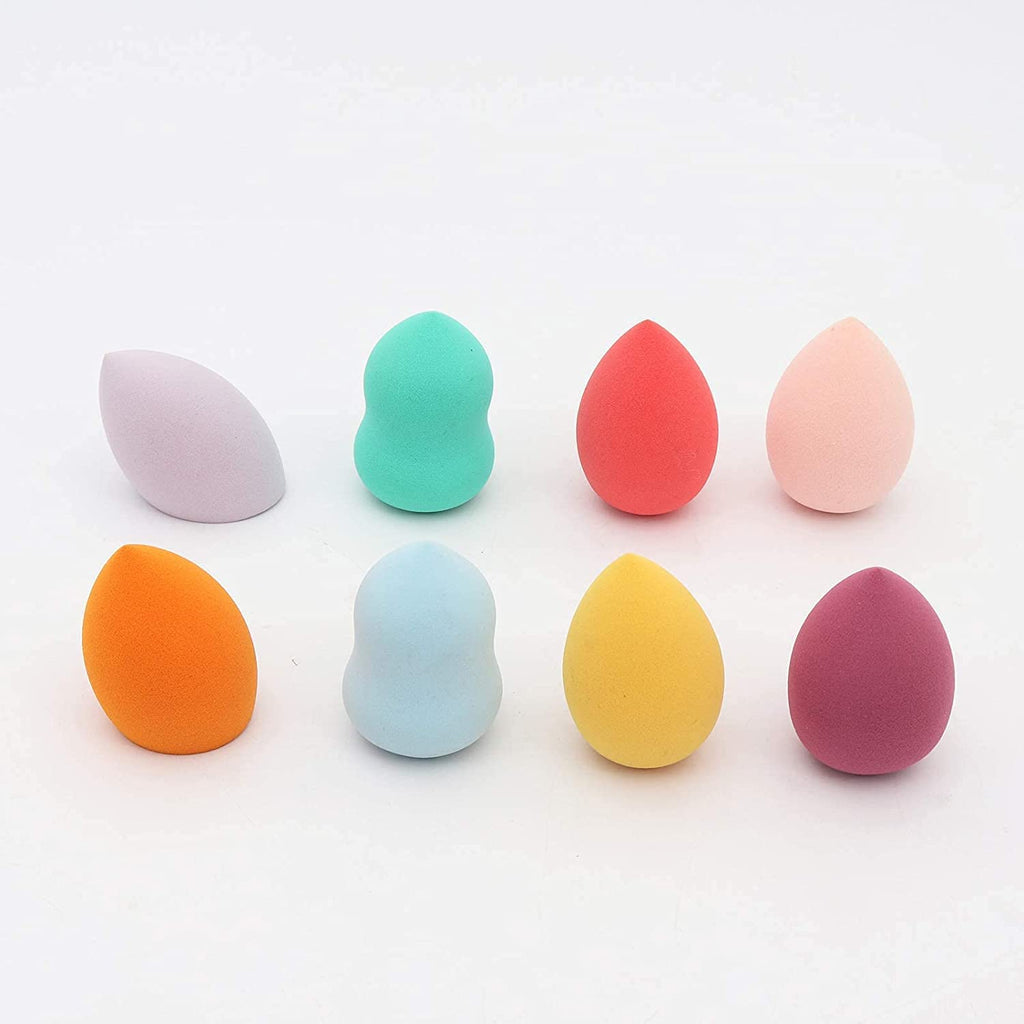 COSLUXE Makeup Sponge Set Beauty Blender with Egg Case, Soft Sponge For Liquid Foundation, Creams, and Powders, Latex Free Wet and Dry Makeup Multi-colored, 8 Pcs - Image 4