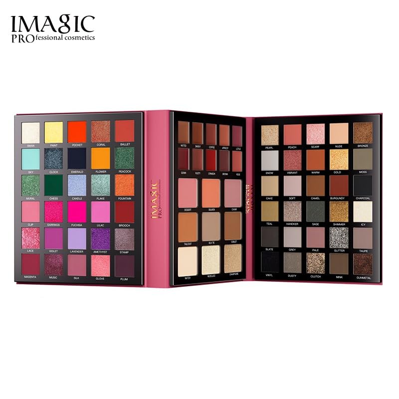 IMAGIC Elegant Makeup Eyeshadow Palette, All In One Set 79 Colors Makeup Kit Matte Shimmer Eye Shadow Highlighters Contour Blush Powder All In One Makeup Palette 99.5g - Image 9