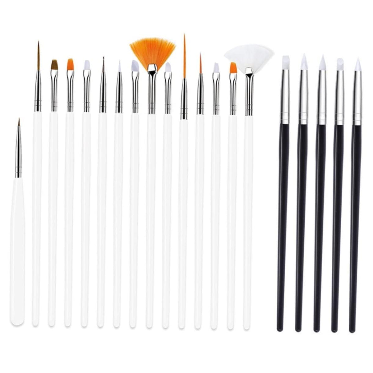 NAILWIND Nail Art Brushes, Nail Art, Design Dotting Painting Drawing Polish Brush Pen Tools,Nail Designs on Gel Acrylic and Natural Nails- Salon (White, 15 PCS) - Image 5