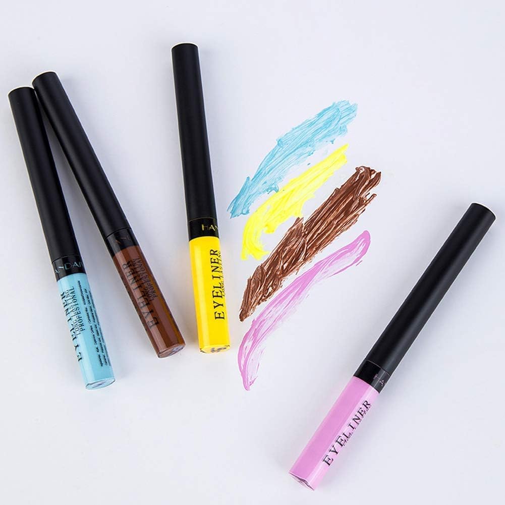 My Colors Colorful Liquid Eyeliner Set, 12 Colors Matte Neon Eyeliner Pencil Pigmented Waterproof Smudgeproof Long Lasting Gel Eye Liner Eye Makeup Gift Kit For Women (B, 12 Pcs),Multi-Coloured - Image 8