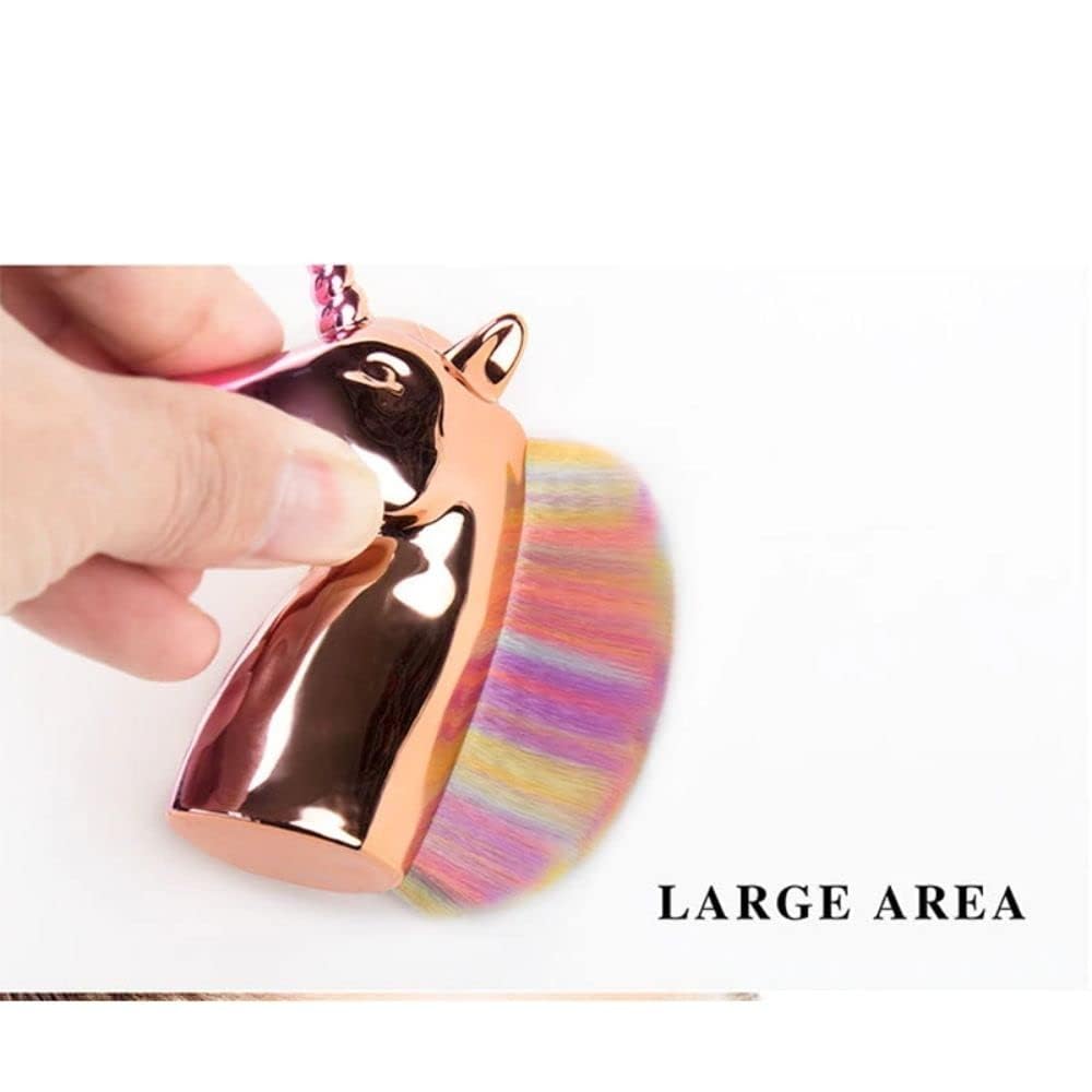 NAILWIND Unicorn Nail brush Makeup Brush For Nail Art, Powder Foundation, Blush, Contour, Manicure, Rainbow Horse Big Brush For Face & Hands - Image 7
