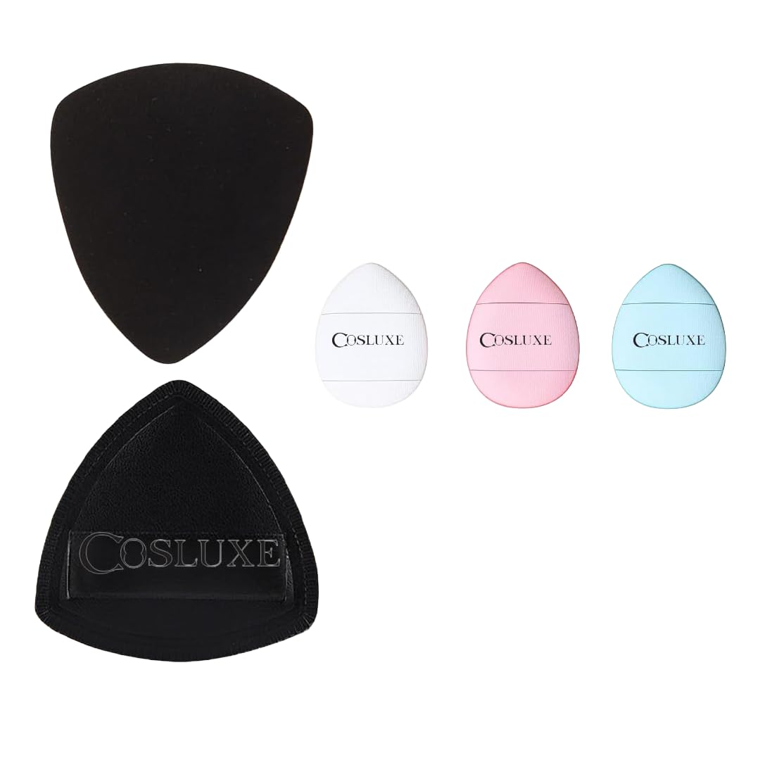 COSLUXE 1 Korean Makeup Puff, Foundation Sponge, 3 - Finger Soft Makeup Puff, Sponge for Liquid, Cream, and Powder Sponges Beauty Blender Makeup Tool Multicolored for woman and girl's