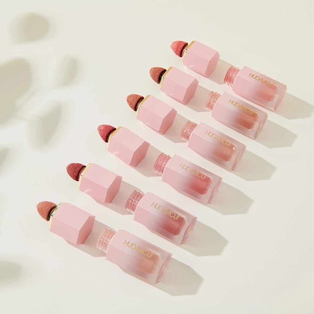 HUDAMOJI Soft Cream Blush Makeup, Liquid Blush for Face Cheeks, Weightless, Long-Wearing, Smudge Proof, Natural-Looking,Make Up Gift for Women Girls (Multicolord, 6- PCS SET) - Image 3