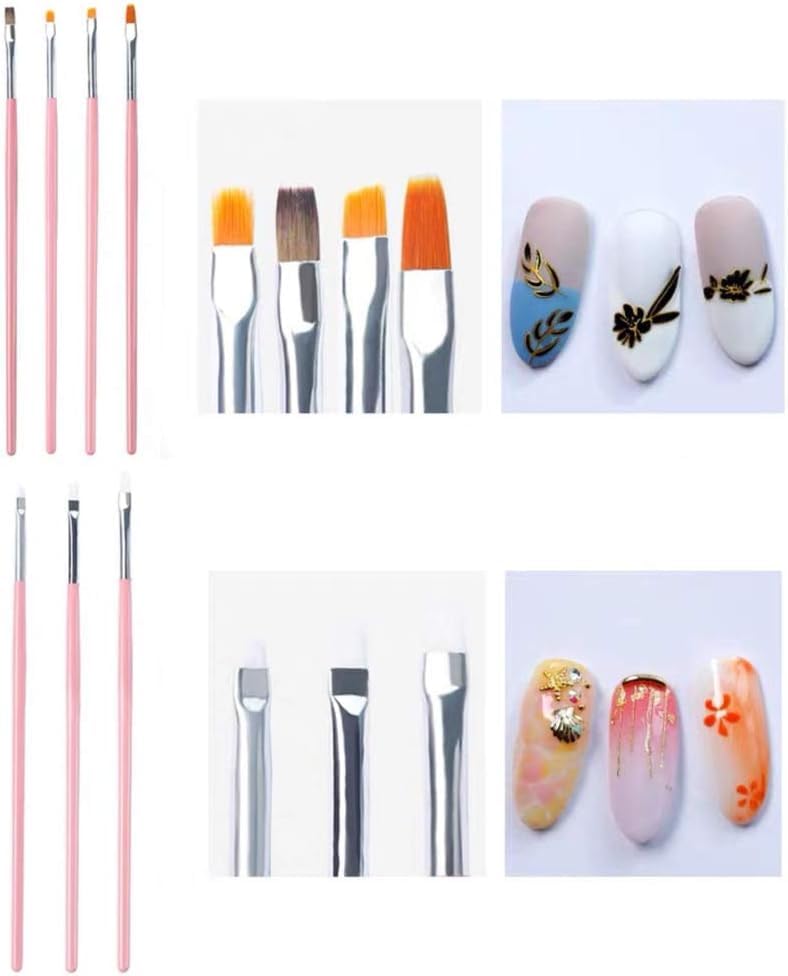 NAILWIND Nail Art Brushes, Nail Art, Design Dotting Painting Drawing Polish Brush Pen Tools,Nail Designs on Gel Acrylic and Natural Nails- Salon PINK, 15 PCS - Image 8