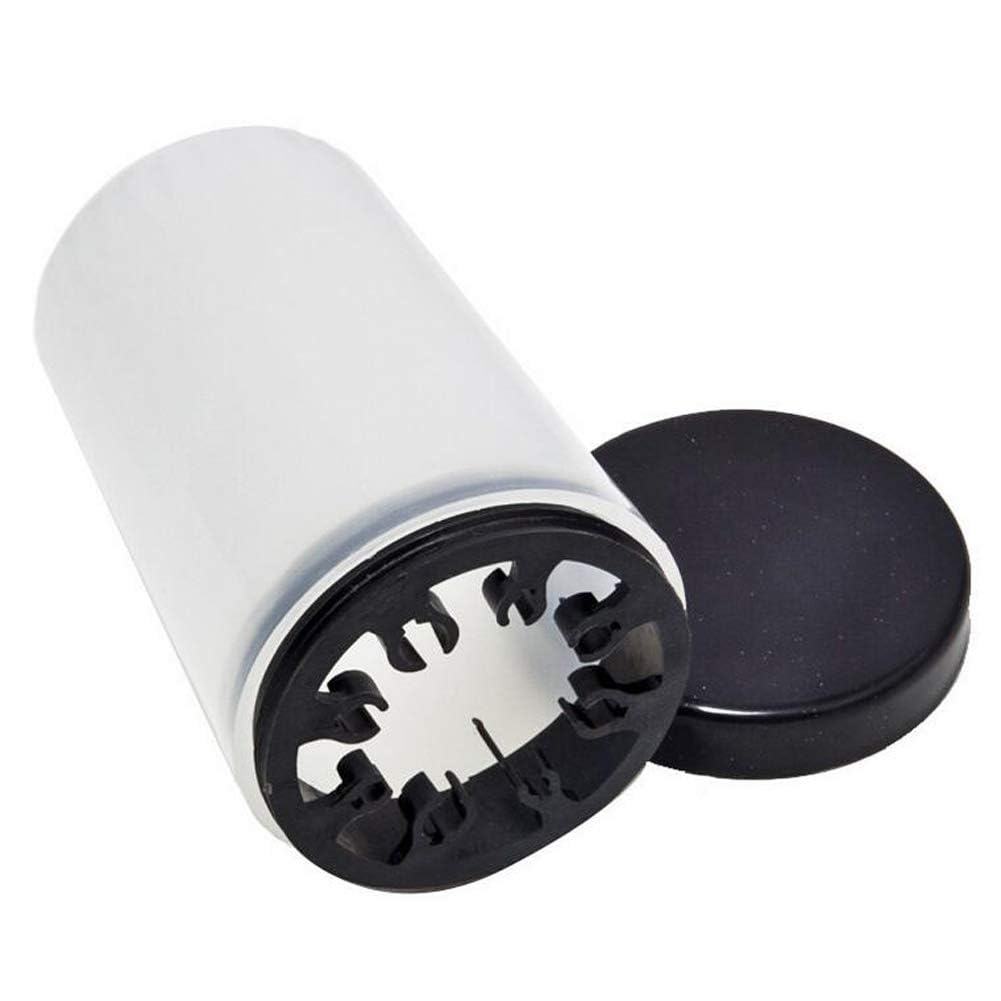 NAILWIND Nail Art Brush Cleaner Cup, Black Plastic, Multiple Size Slots, 8 Brushes, Screw Lid, UV Gel Pen, Acrylic Brushes, Cleaner Pot, 1 Pcs - Image 2