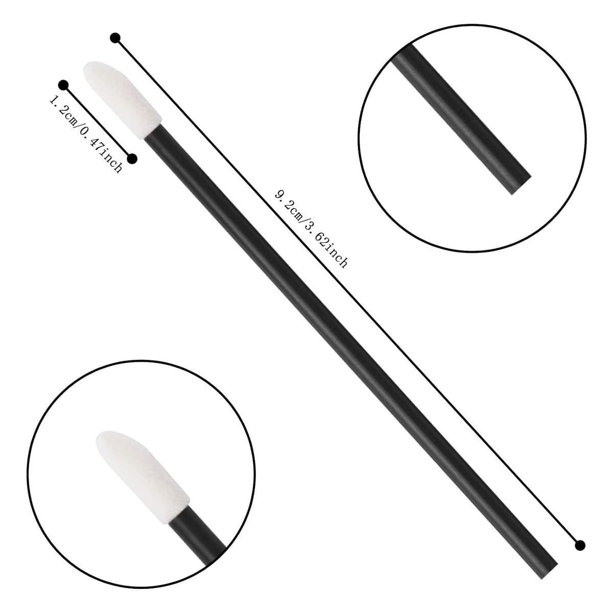 COSLUXE Lip Brush, Lip Applicator/Disposable Makeup Lips Brushes, Lip's Wands Lips; Brush Applicators Lipstick Brush Lips Gloss Applicators Mascara Brush Makeup Tool, 12 - Pcs - Image 5