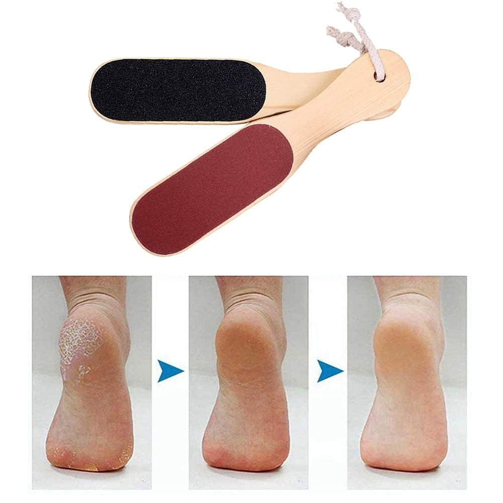 Cosluxe Foot File Callus Remover -Wooden Pedi Foot Scrubber Filer for Dead Skin-Double Sided Foot Scraper Exfoliator for Dry and Wet Feet Care - Spa Quality Foot Rasp Grater Pedicure Tools pack of 1 - Image 6