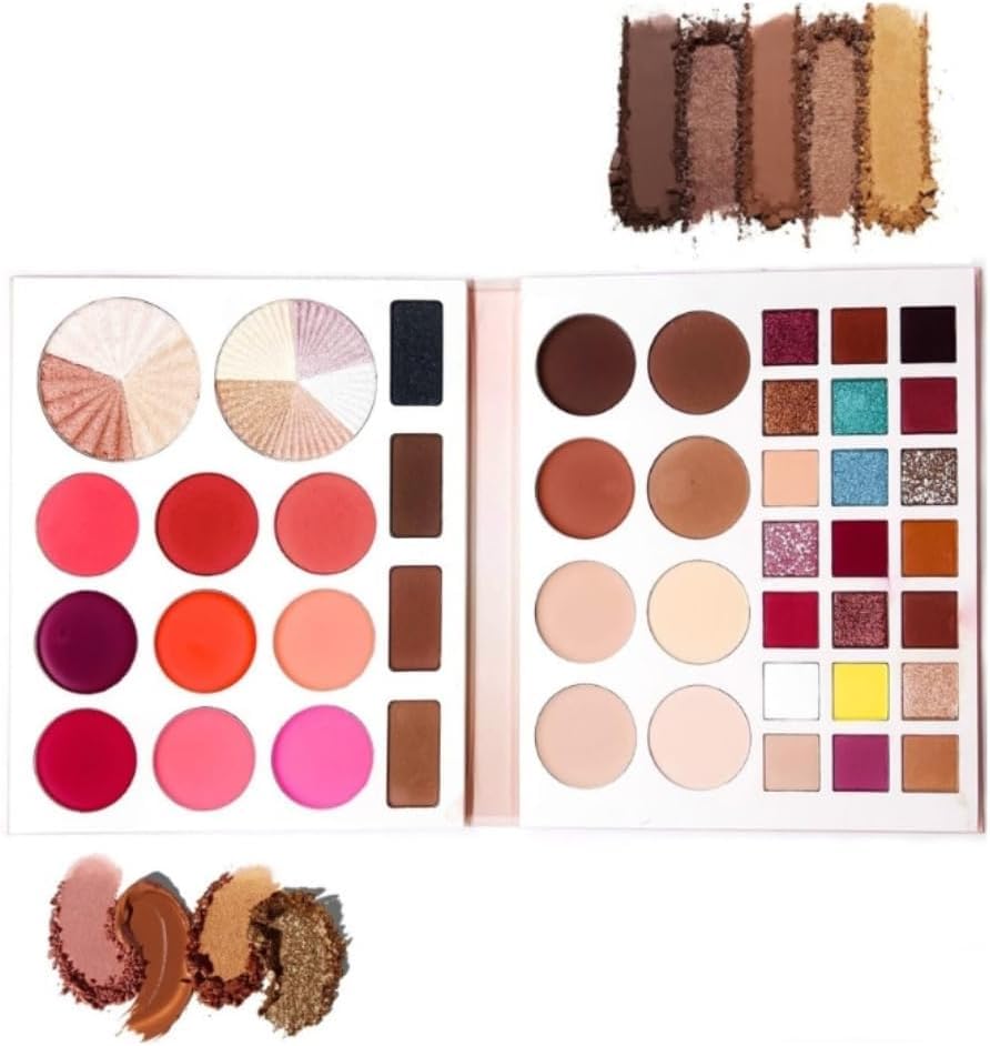 COSLUXE X DAROGE 44 Color Professional Book Style Makeup Palette - Highlighter Contour Eyeshadow Blusher Eyebrow Included Face Color Gift Kit Makeup Palette - Image 2