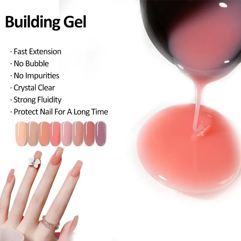 NAILWIND Builder Gel for Nail Extension, Uv Gel Acrylic Gel for Strong Long False Nail Use Nails Builder Kit CLEAR, 1 - PCS - Image 4