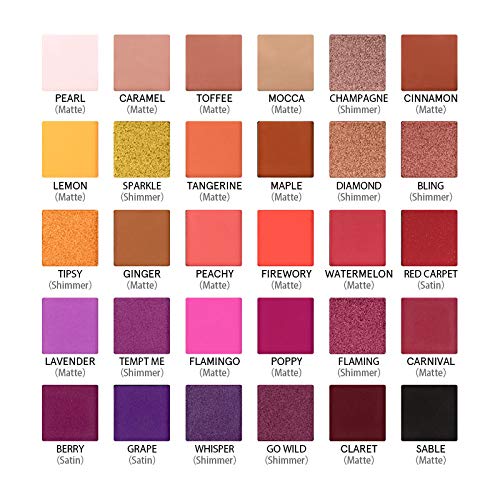 COSLUXE IMAGIC PROfessional Eyeshadow Pallete 35.8 g, GALAXY SHINE 30 COLORS EYESHADOW PALETTE matte, satin, shimmery multicolor - Image 2