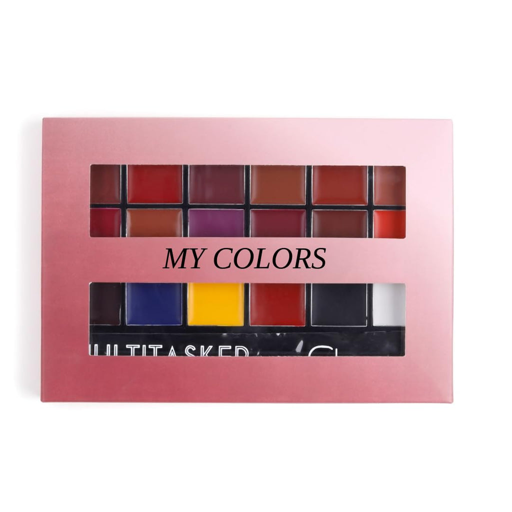 My Colors Professional Lipstick Palette, 18 Shades with Applicator Brush, Multicolour - Image 5