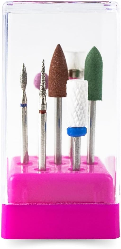NAILWIND Nail Drill Bits Set, 3/32inch Professional Ceramic Safety Bits for Nail Drill, Diamond Cuticle Efile Nail Drill Bits, Remover Bits for Acrylic Gel Nail Tech Manicure Pedicure (3/32inch, 7, count) - Image 3