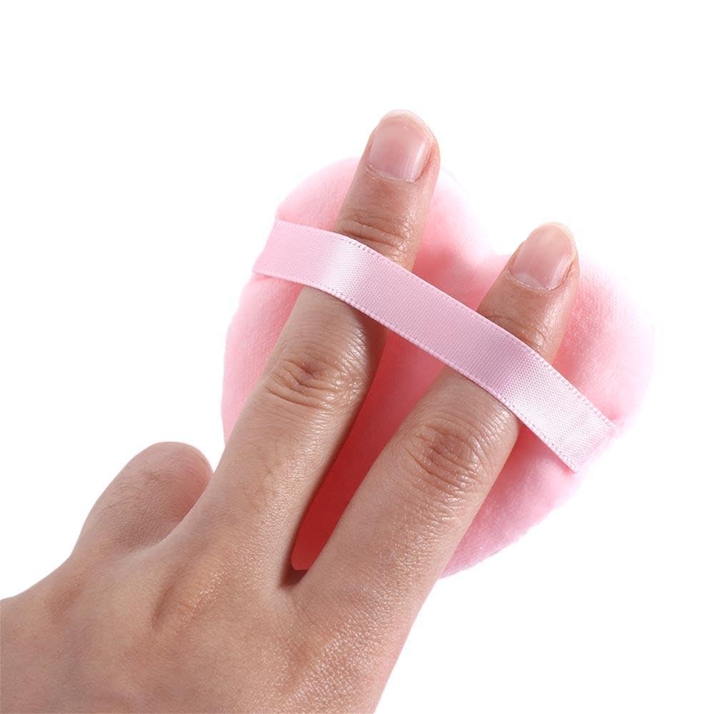 COSLUXE Heart Shape Makeup Sponge Puff - Round and Triangle Design for Cream, Blush, and Foundation Application - Multicolored Beauty Blender Puff 4Pcs - Image 6