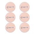 COSLUXE Cotton Powder Puff – Soft Cosmetic Makeup Puffs with Ribbon Handle for Loose Powder & Foundation – Reusable Face Powder Pads Pack of 6