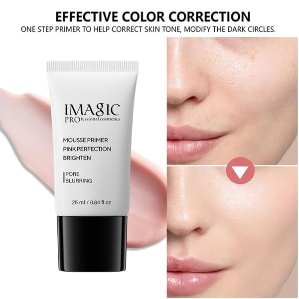 IMAGIC Mousse Makeup Primer | Oil-Free Shine | Pore Blurring | Long-Lasting Base | All skin Types 25ml - Image 2