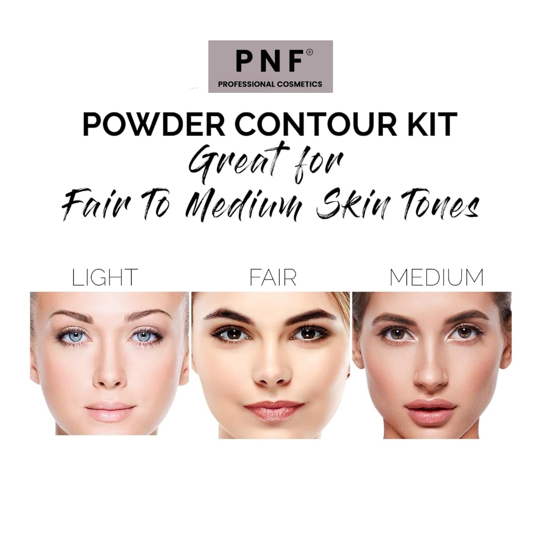 PNF PROFESSIONAL Contour Kit, Oil Control, Contouring and Highlighting Powder Palette 22.8g - Image 5