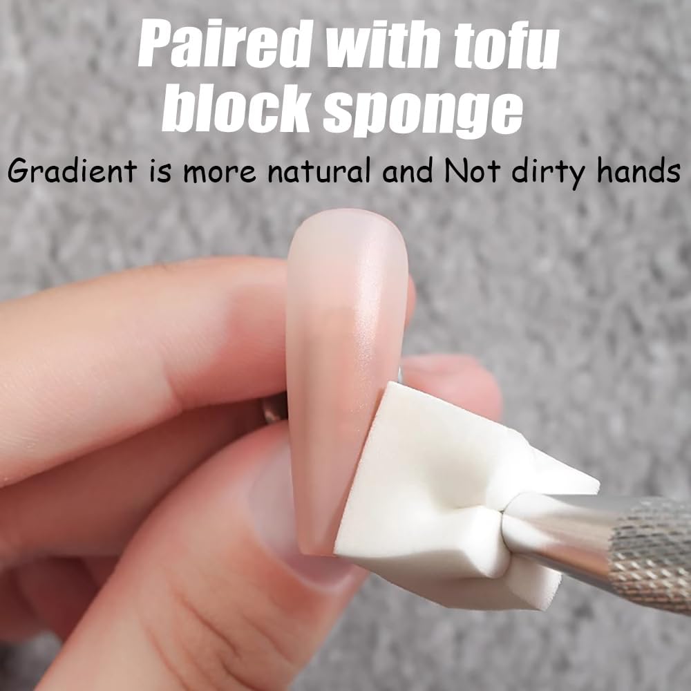 NAILWIND Nail Sponge , 4 Claws Nail Sponge Metal Grabber with 50 Pcs Mini Replaceable Nail Sponges Blocks for Ombre Nail Art, Stamping Tools Nail Art Tools Nail Accessories - Image 9