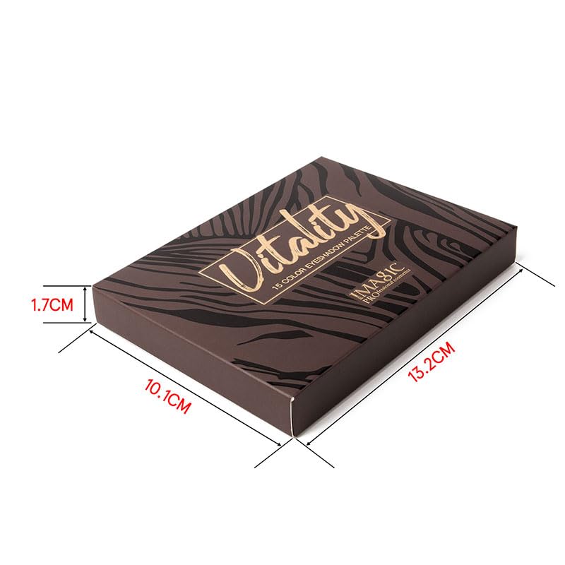 IMAGIC 15 Color Uitality Eyeshadow Palette, Eyeshadow Matte Shimmer Finish Make up Palette Highly Pigmented - Multicolor 15x1.2g - Image 4