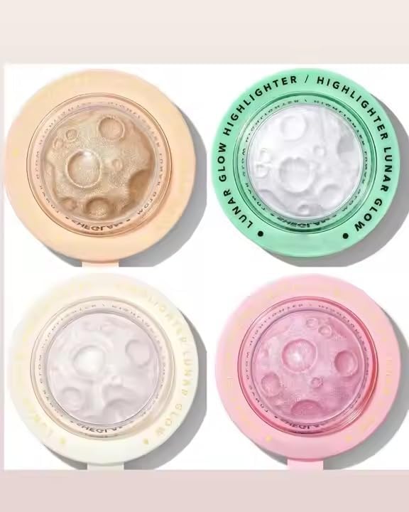 HUDAMOJI Planet Highlighter Collection, 4 Shimmering Shades, Cream Formula (white, 5g) - Image 9