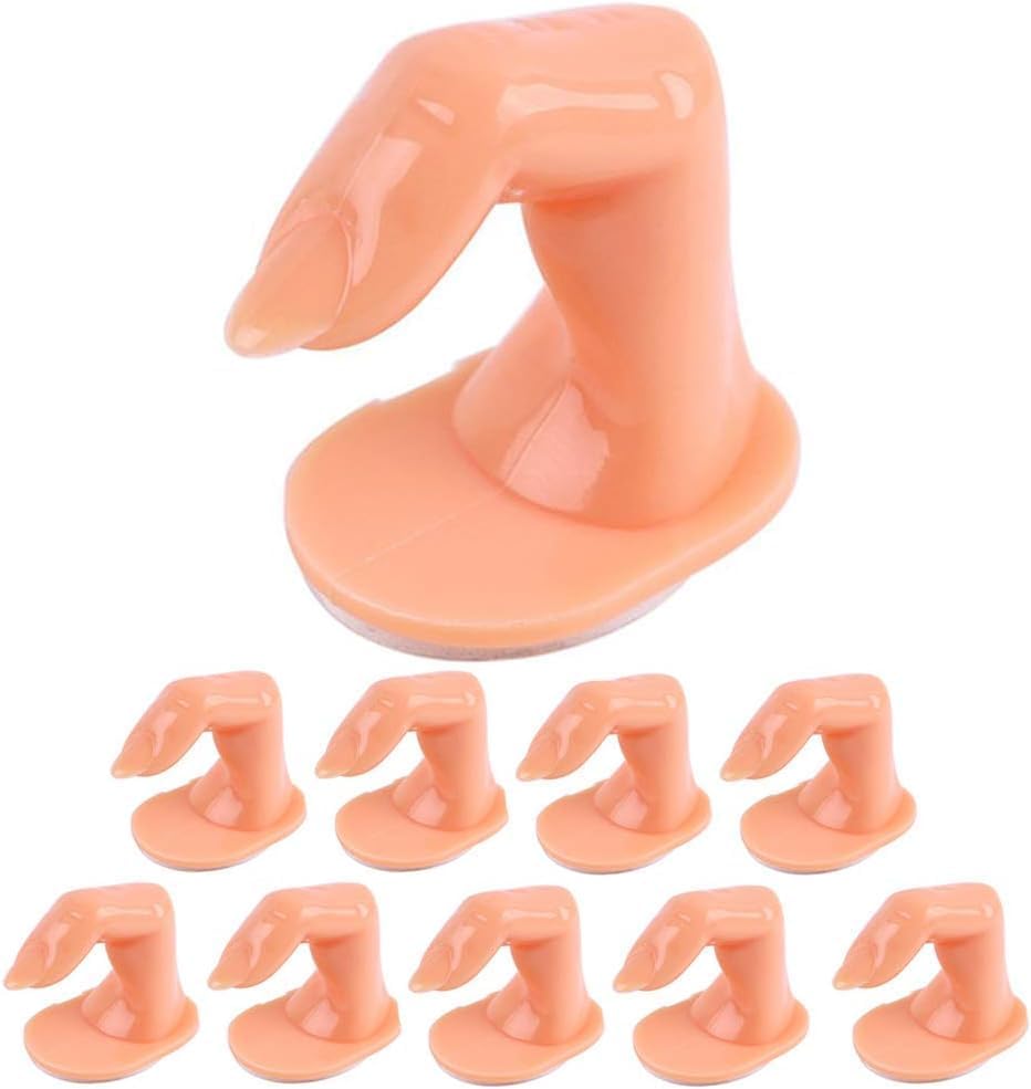 NAILWIND Practice Finger Nail Art Practice Finger Plastic Fake Fingers with Nails for Hand Nail Art Training Display Decoration Tools (10 - Pcs) - Image 7