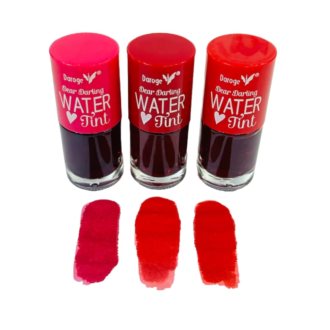 COSLUXE x Daroge 3Pcs Dear Darling Water Tint Gel Luminous Lip & Cheek Tint, Lip/Eye/Cheek 3 in 1 Lip Gloss, - Image 3