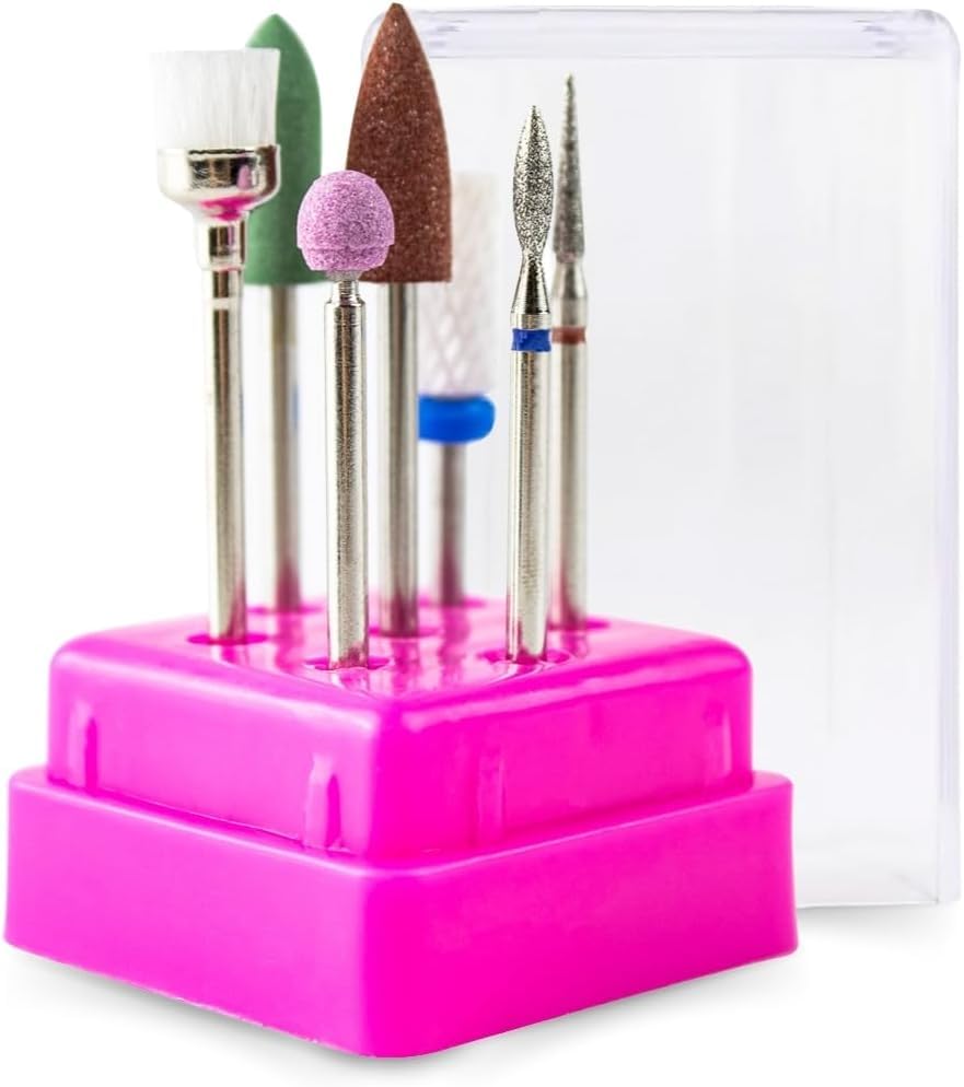NAILWIND Nail Drill Bits Set, 3/32inch Professional Ceramic Safety Bits for Nail Drill, Diamond Cuticle Efile Nail Drill Bits, Remover Bits for Acrylic Gel Nail Tech Manicure Pedicure (3/32inch, 7, count) - Image 5