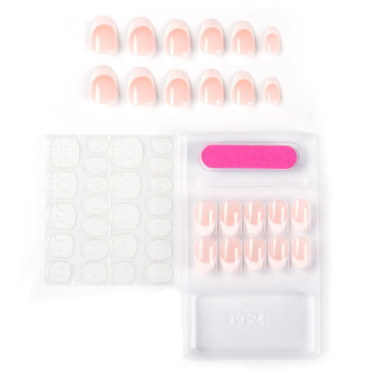 NAILWIND 24 Natural French Short False Nails Acrylic Full Cover Nails,Natural Fake Nails Delicate & Comfortable for Women and Girls (N41, 24 Count -Pack of 1) - Image 3