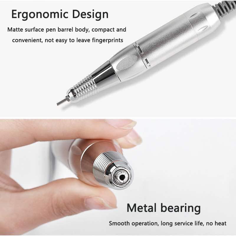 NAILWIND Nail Drill Machine 20000 RPM, Nail File Kit for Acrylic Nails, Gel Nails Glazing Nail Art Polisher Sets for Home Salon Use Nail Drill Manicure Pedicure Set - Image 8