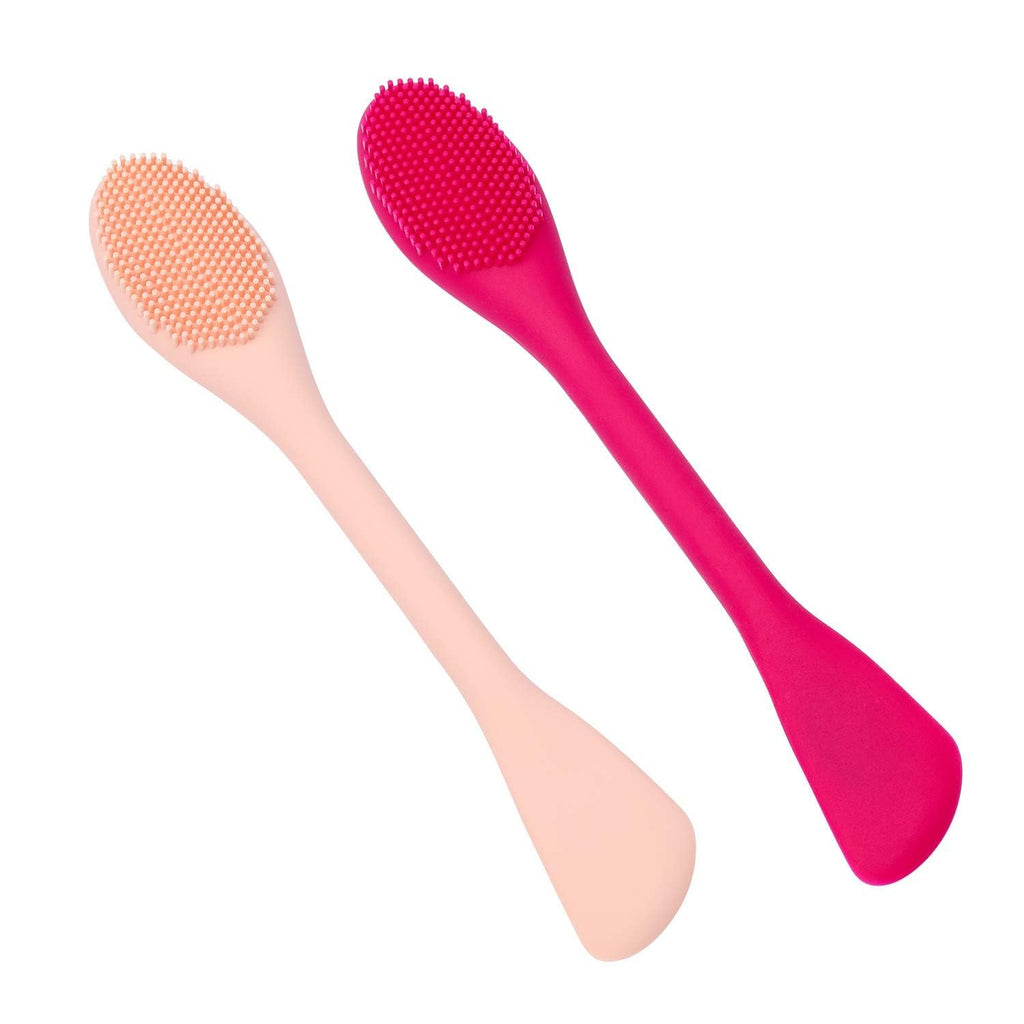 Cosluxe Silicone Face Mask Brush Double-head, Soft Face Mask & Facial Cleansing Brush,Facials, Mud,Clay Mask's,DIY,Modeling Masks,Body Lotion,and BB CC Cream,Pore Cleaner pack of 4 - Image 9