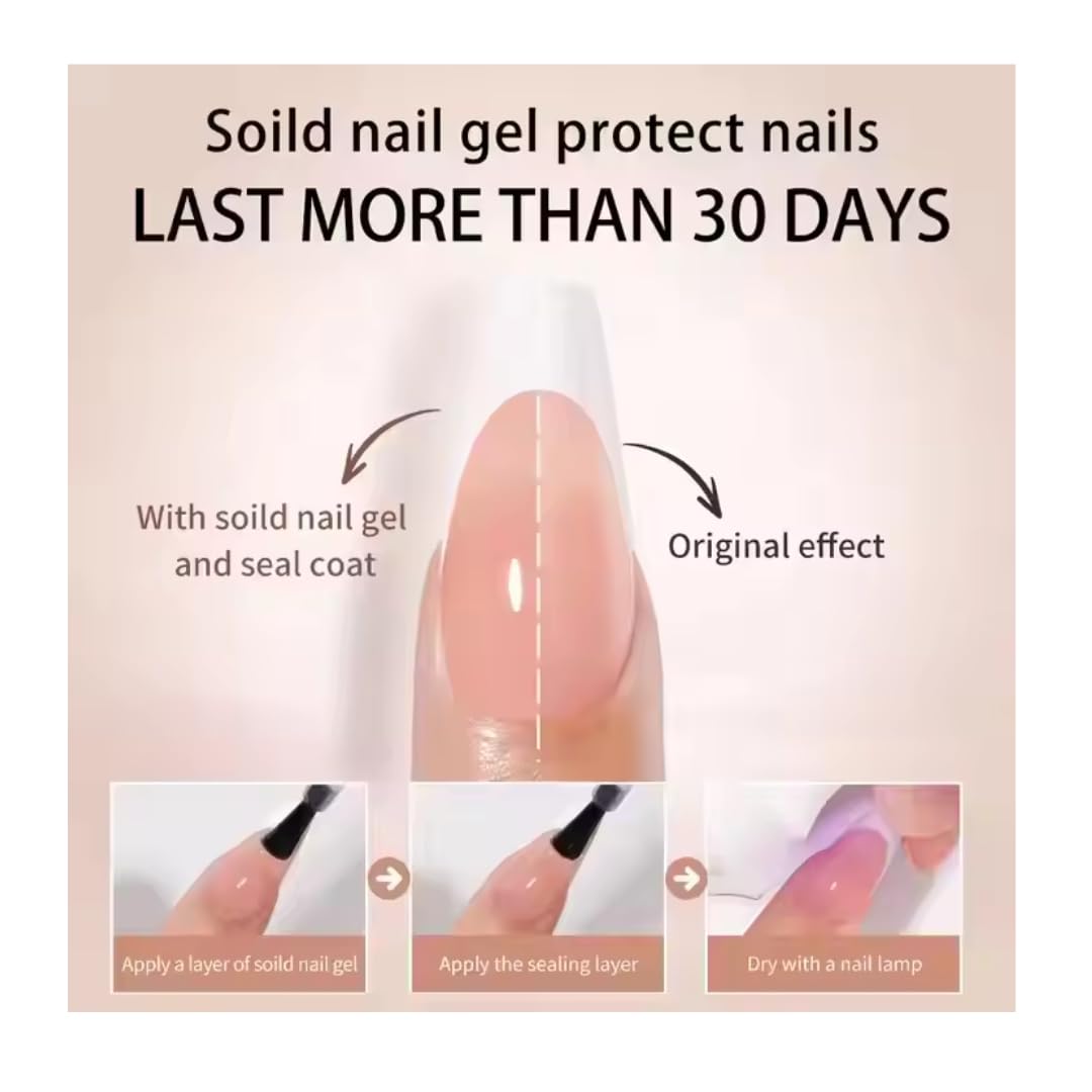NAILWIND 216Pcs White French Tip Press on Nails Coffin Shape Fake Nails, Artificial Nail Extensions Combo in 9 Colors, Full Cover Glossy Nude False Acrylic Nail for Women Girls Nail Design - Image 9