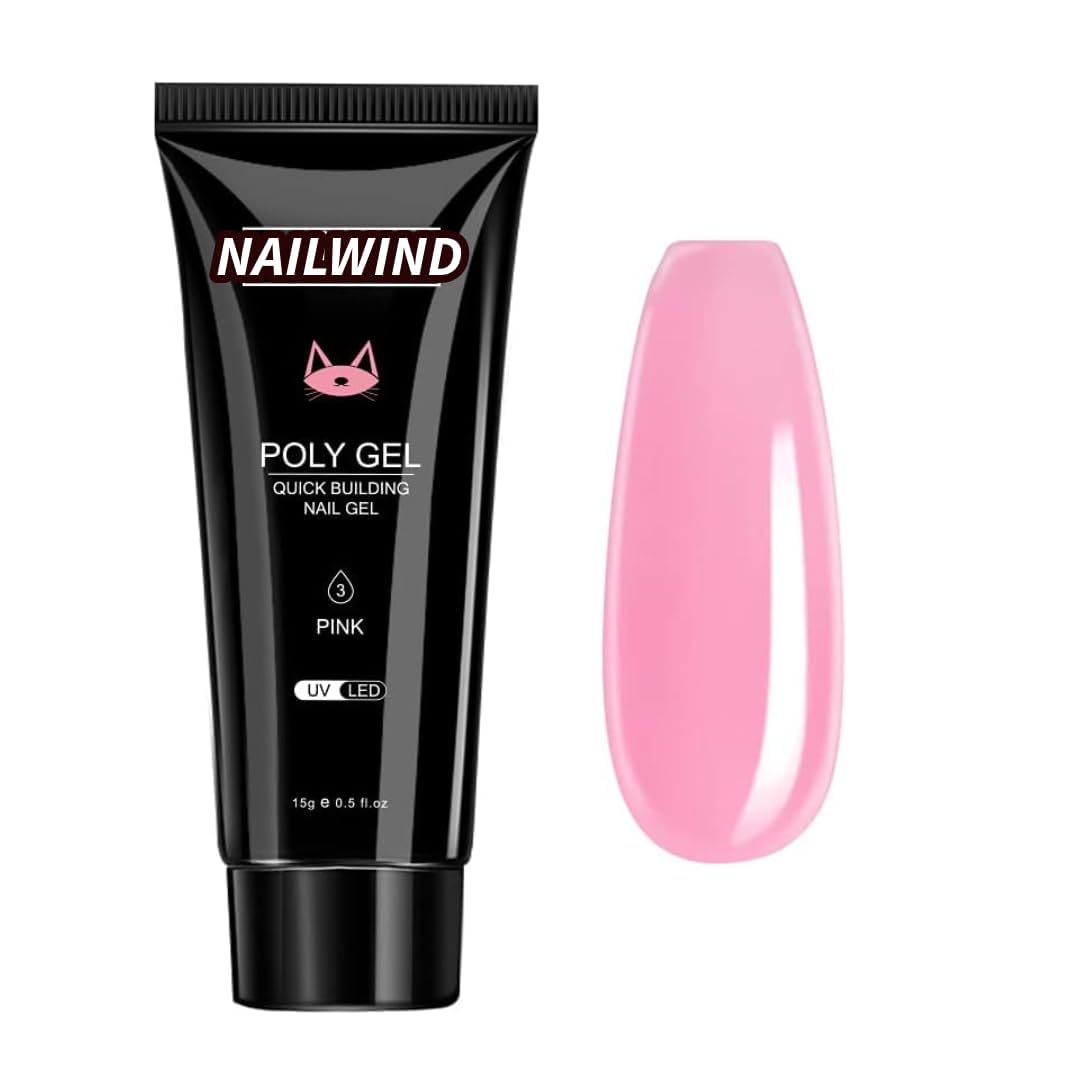 NAILWIND Poly Gel Quick Upgrade Poly Gel Kits, Polygel Nail Kit Builder, Nail Extension Art Design Salon Nails Easy DIY at Home For woman Girls WHITE, 30g - Image 9