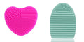 COSLUXE Brush Cleaning Mat, Silicone Makeup Cleaning Brush Scrubber Mat Portable Washing Tool Cosmetic Brush Cleaner (Egg Shaped 1 Pcs)