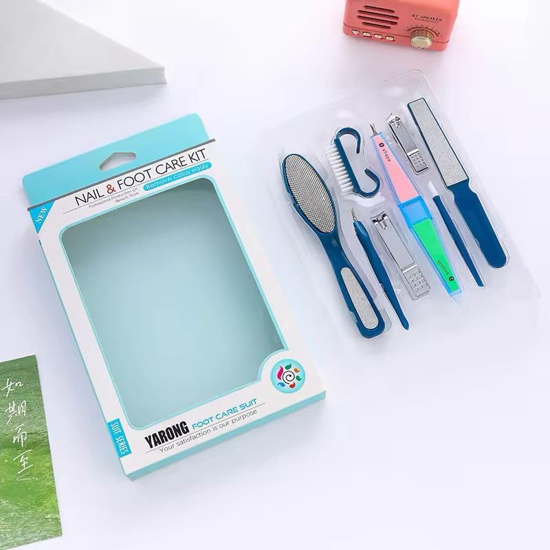 NAILWIND Nail and Foot Care Kit - Easy Callus Removal - Professional Beauty Tools, Pedicure Tools for Feet - 8 in 1 Pedicure Kit | Foot Scrubber for Dead Skin, Callus Remover, Foot Scraper, Foot File, Pitchfork, Filer for Nail Repair - 1 Set - Image 2