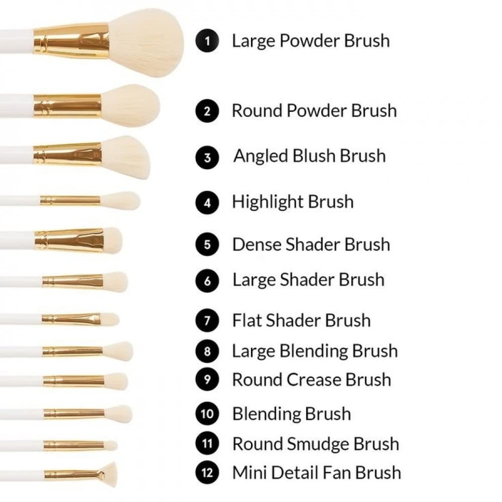 BH STUDIO PRO Makeup Brush set, There's Snowbody Like You - 12 Piece Brush Set - Image 4