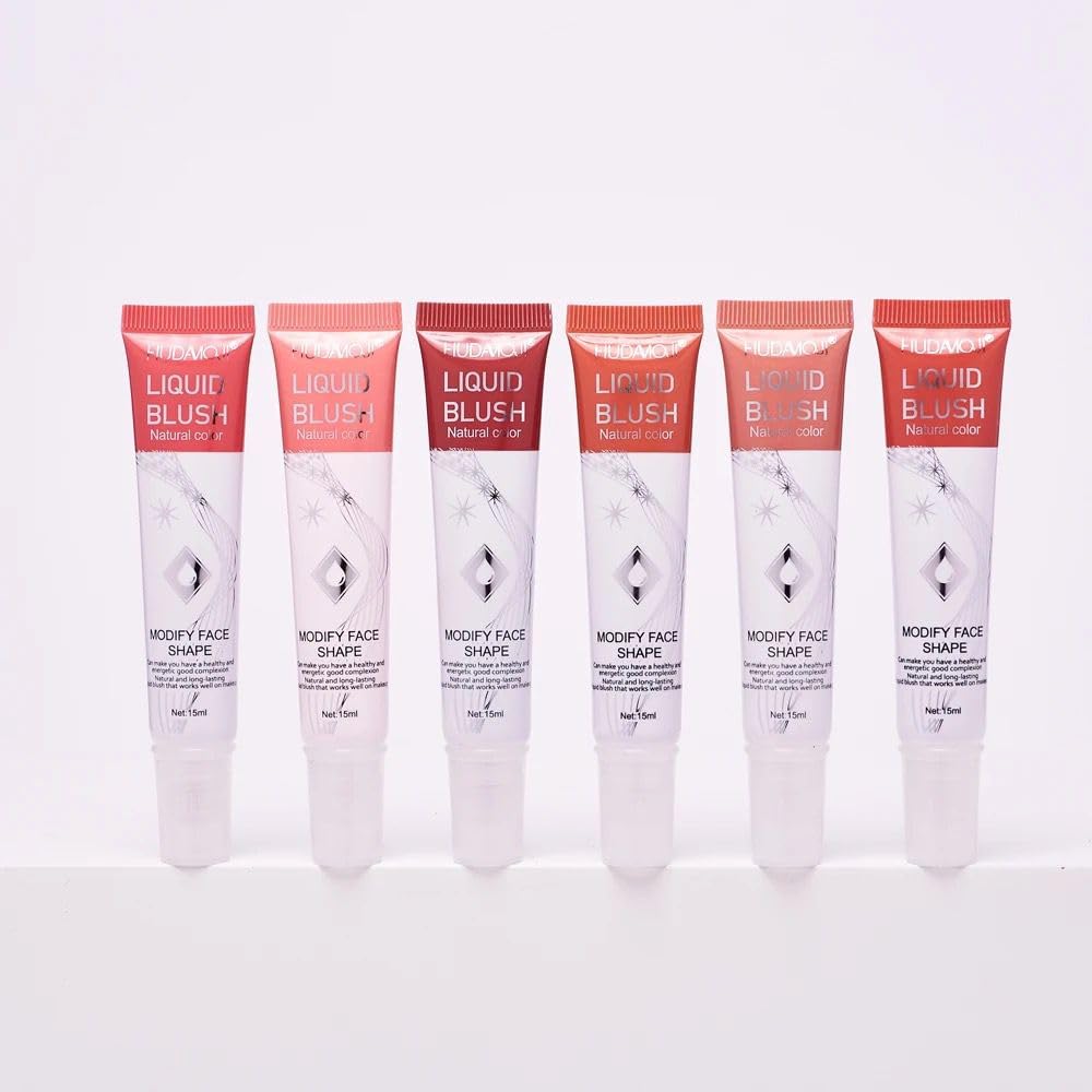 COSLUXE Liquid Blush Natural 6 Colors Set, Liquid Blush Makeup for Cheeks Matte Finish 15ml