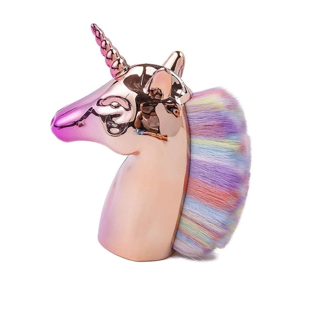 NAILWIND Unicorn Nail brush Makeup Brush For Nail Art, Powder Foundation, Blush, Contour, Manicure, Rainbow Horse Big Brush For Face & Hands