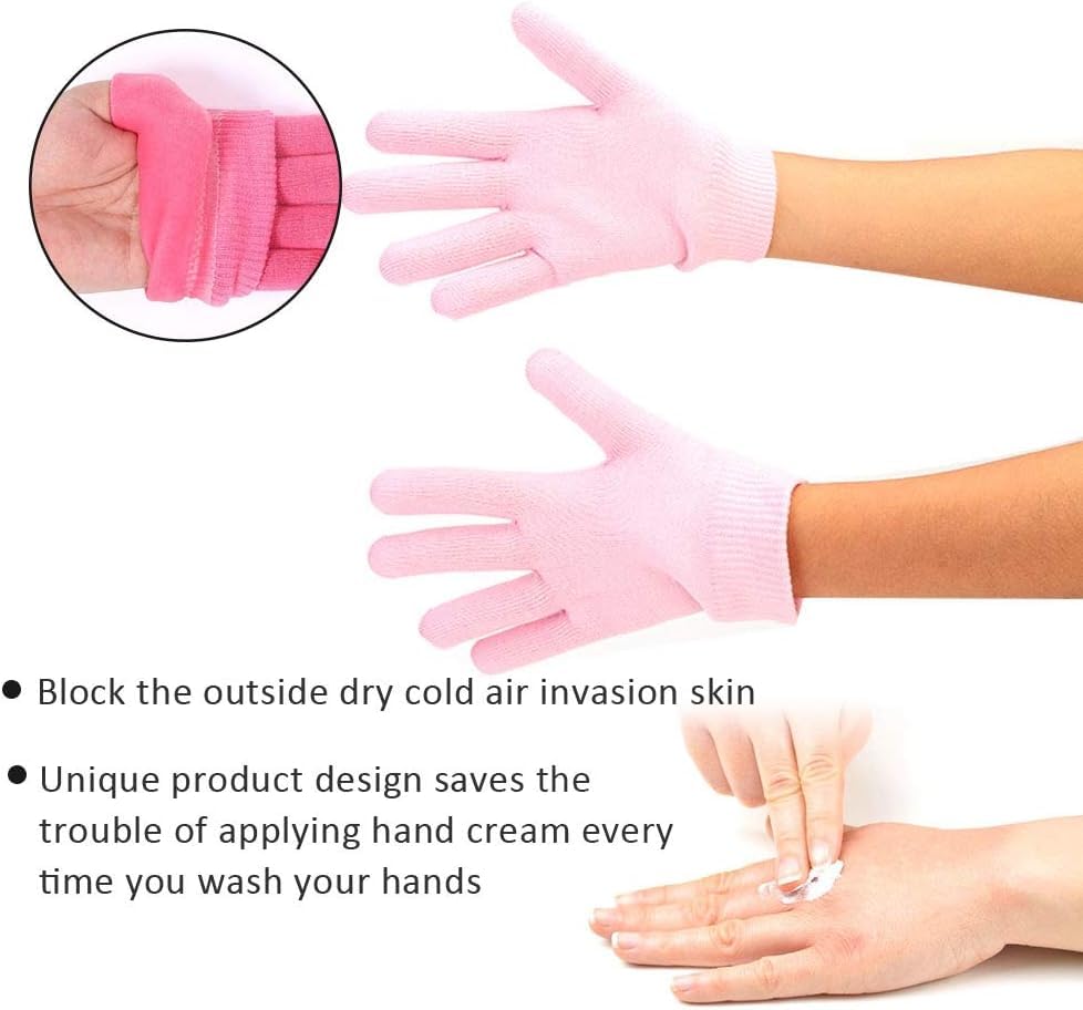 COSLUXE 1 Pair of Spa Gloves, Gel Gloves, Moisturising Hand Mask for Dry Hands, Hand Peel Mask, Spa Gloves, Moisturising Gloves for women girls - Image 2