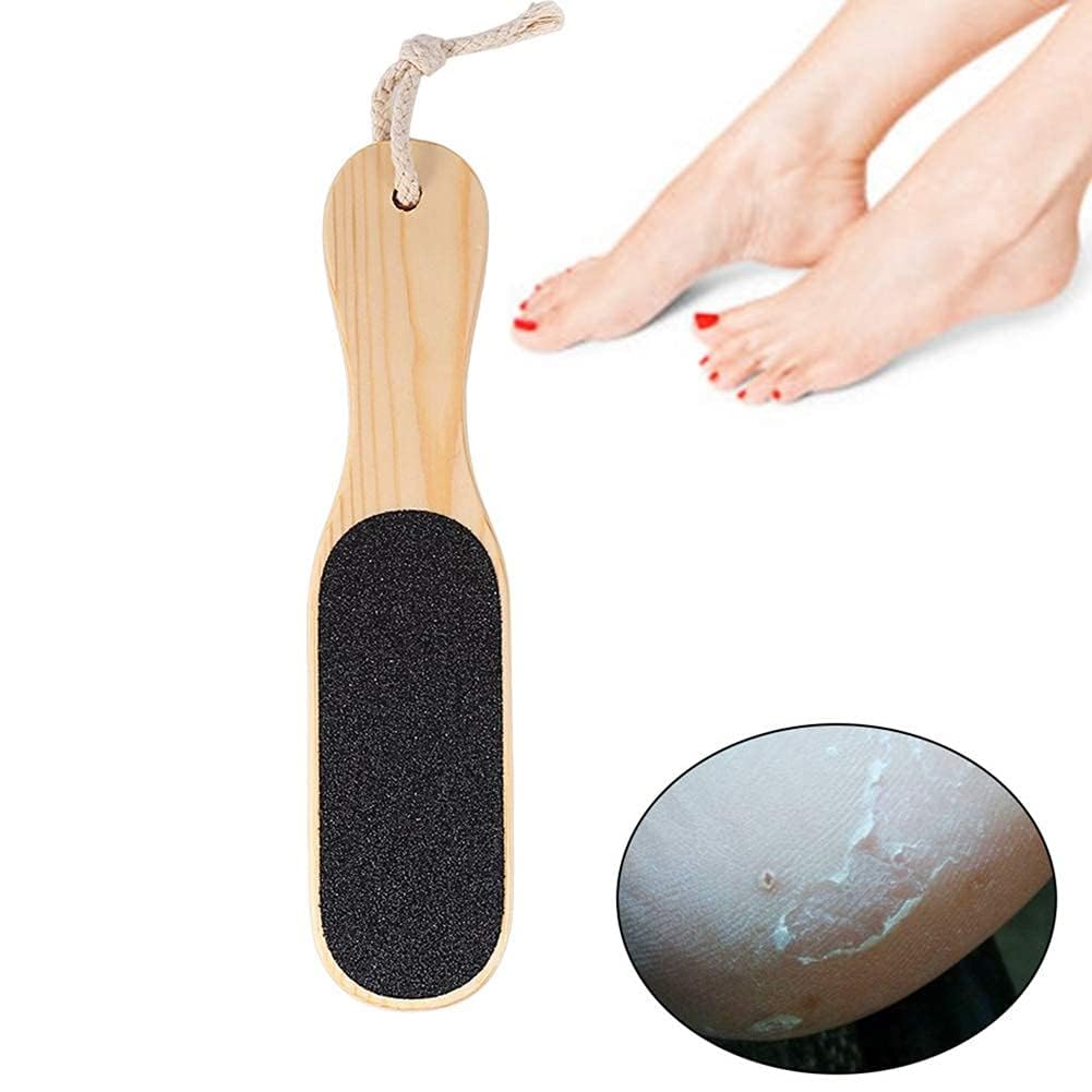 Cosluxe Foot File Callus Remover -Wooden Pedi Foot Scrubber Filer for Dead Skin-Double Sided Foot Scraper Exfoliator for Dry and Wet Feet Care - Spa Quality Foot Rasp Grater Pedicure Tools pack of 1 - Image 2