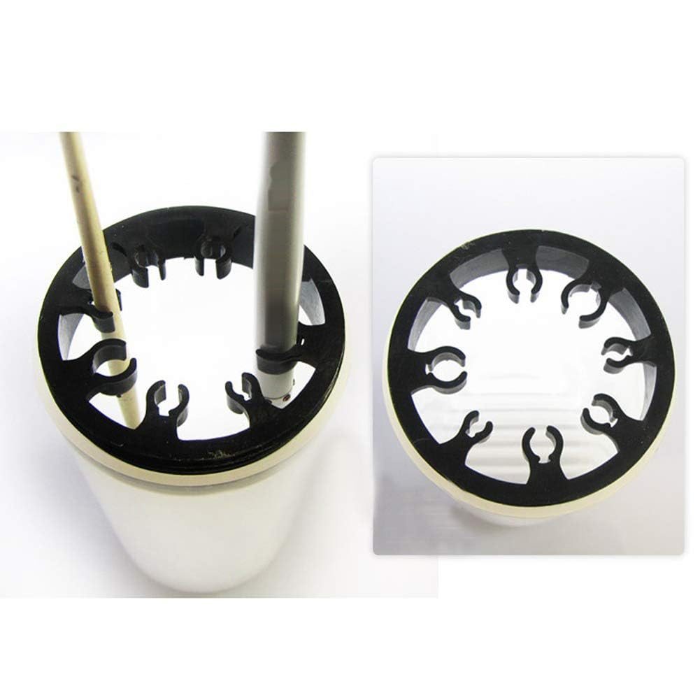 NAILWIND Nail Art Brush Cleaner Cup, Black Plastic, Multiple Size Slots, 8 Brushes, Screw Lid, UV Gel Pen, Acrylic Brushes, Cleaner Pot, 1 Pcs - Image 7