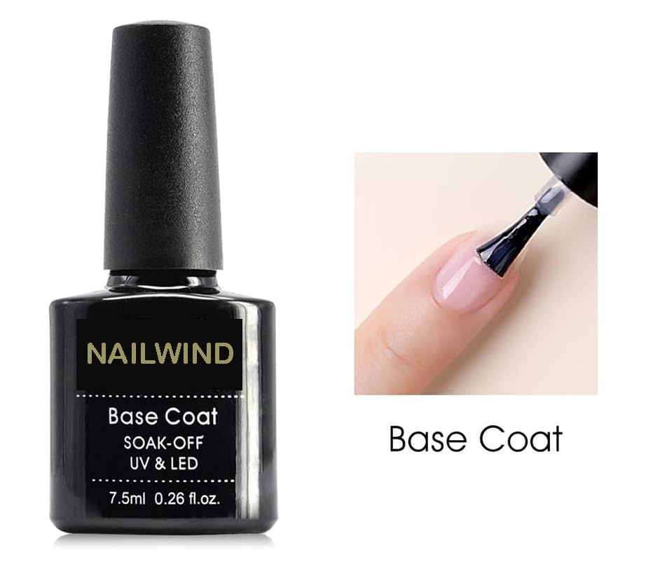NAILWIND Gel Base Coat 7.5ml for Gel Nail Polish Soak Off Upgraded Formula Long-Lasting DIY Home and Nail Salon Quick Drying, Long Lasting, - Image 9