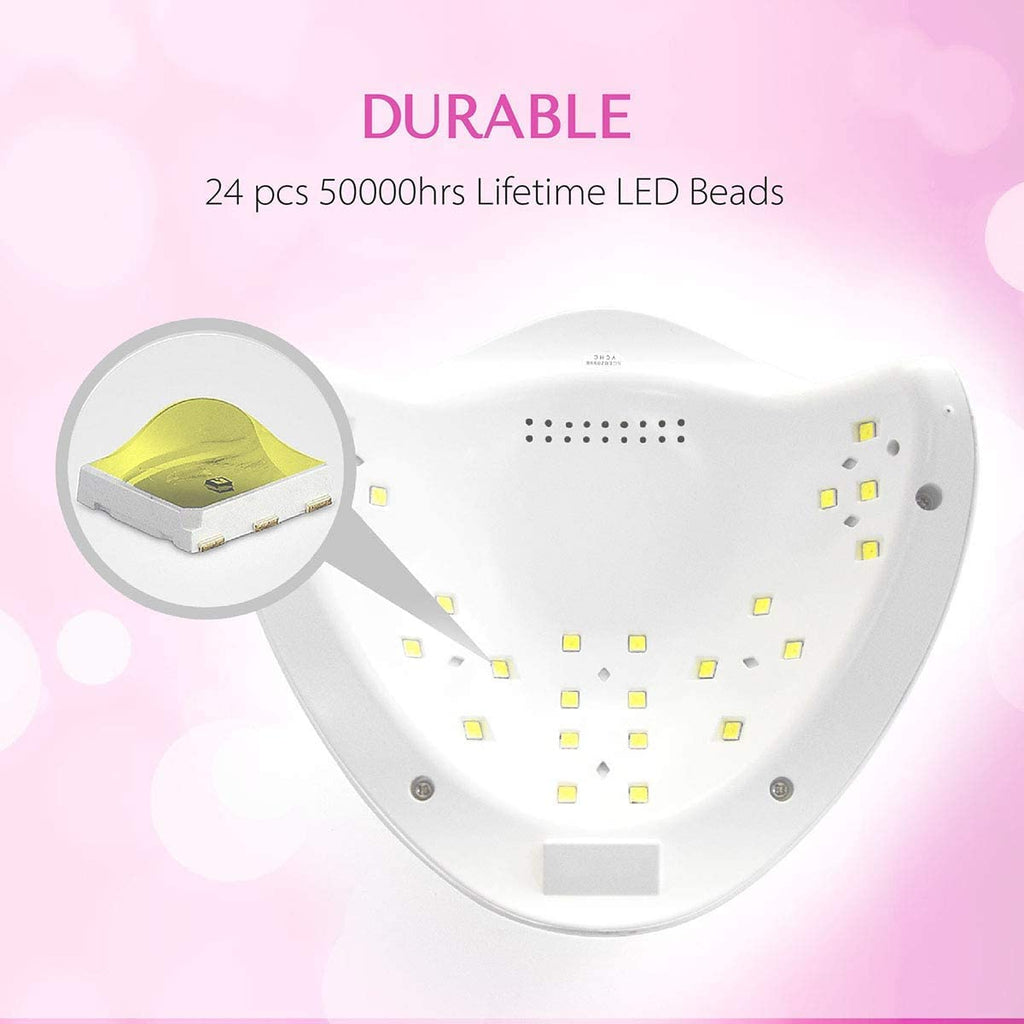 NAILWIND UV LED Gel Nail Lamp,Professional 48W UV Nail Light for Gel Polish Fast Curing with 24 Lamp Beads, Lightweight LED Gel UV Nail Dryer for Salon Home - Image 6