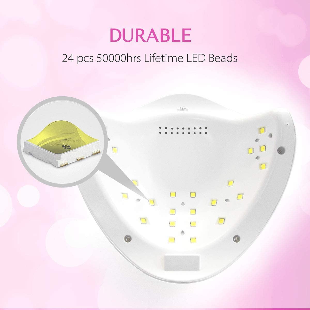 NAILWIND UV LED Gel Nail Lamp,Professional 48W UV Nail Light for Gel Polish Fast Curing with 24 Lamp Beads, Lightweight LED Gel UV Nail Dryer for Salon Home - Image 6