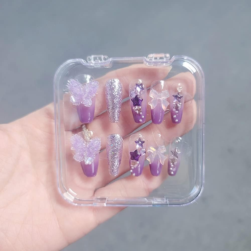 NAILWIND 6pcs Press on Nail Storage Box | Nails box Display Storage Container | Transparent Nail Packaging Boxes | Organizer Case | Press On Nail Packaging Box | for Salon Home Nail Storage Supplies - Image 7