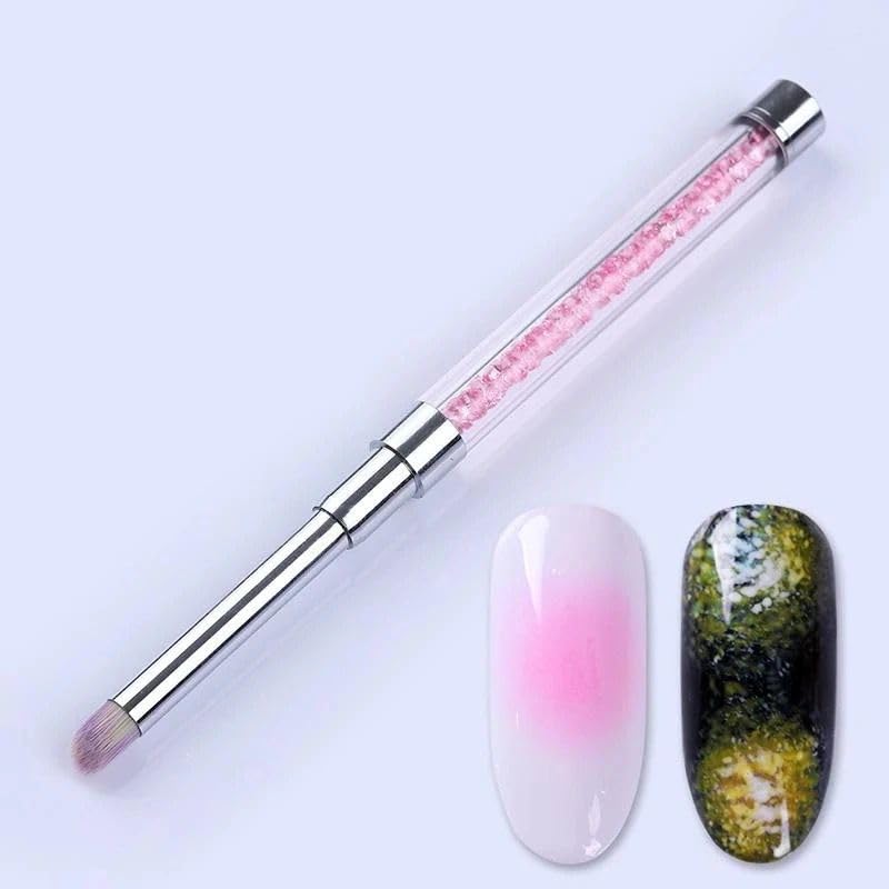 NAILWIND acrylic brush for nail art 1 Pc Gradient Pencil Nail Art Brush Drawing Rhinestones Acrylic Pink Handle Painting Pen Nail UV Gel Tips DIY Nail Art Tool - Image 2