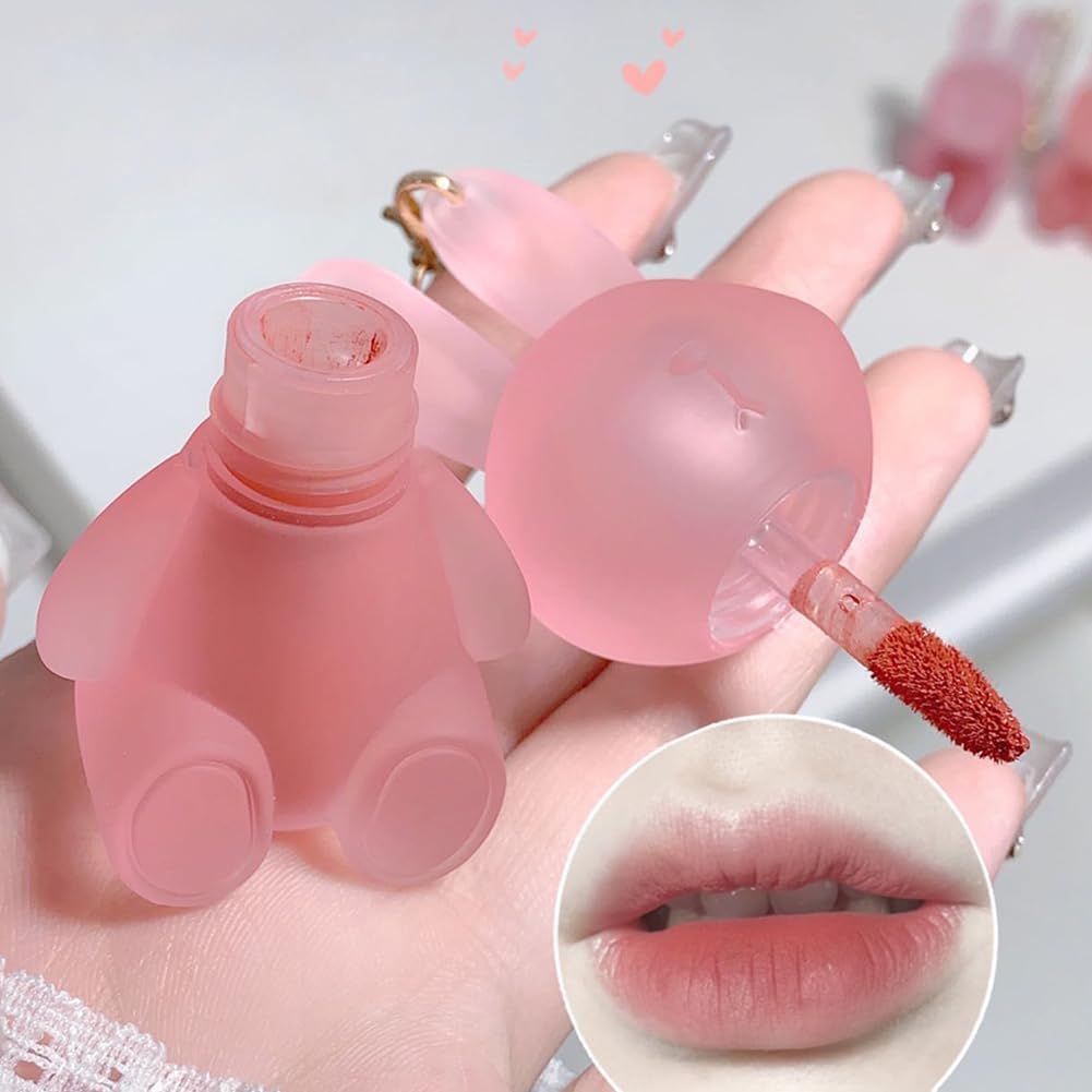 My Colors Strokes 6 Pcs Matte Lipstick | Velvet Matte Liquid Lipstick set | Hydrating | Long-Lasting | Non-Sticky | Keychain Rabbit Design Lip Mud | Trendy Lipsticks for Women Girls - Image 3