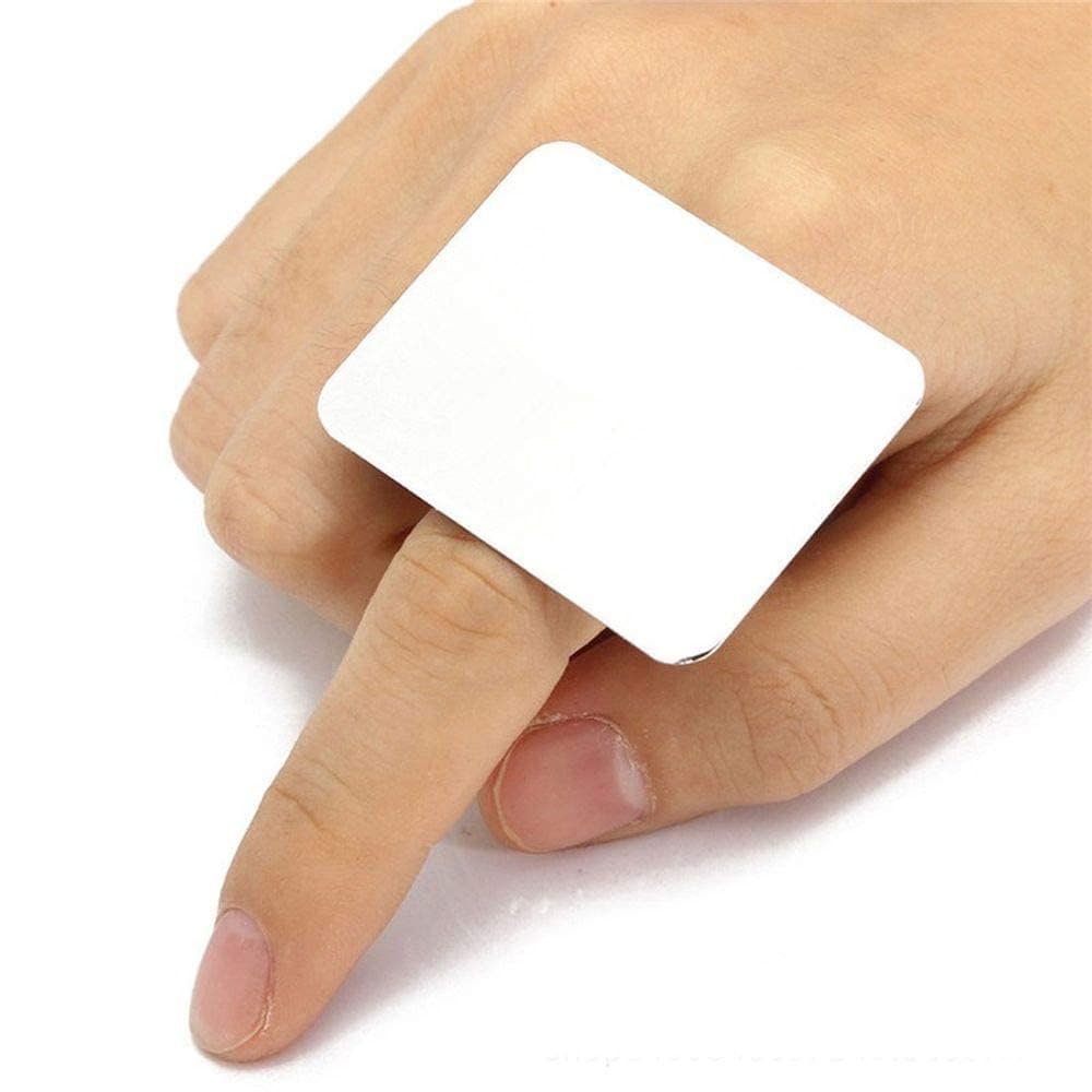 COSLUXE Nail Art Palette Stainless Steel Makeup Mixing Palette Ring Nail DIY Art Design Paint Color Mixing Palette Metal Tool (Pack of 1, Small) - Image 6