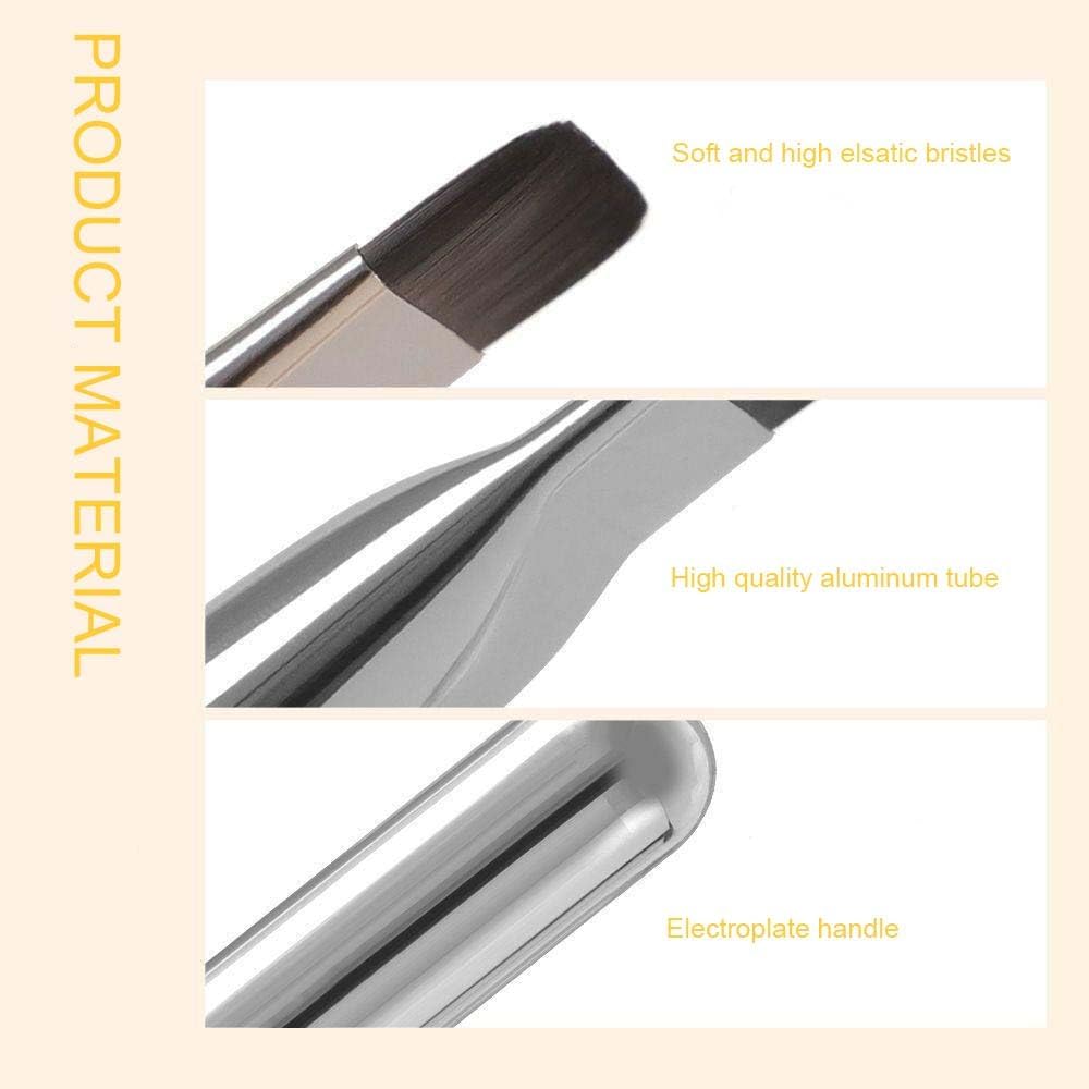 COSLUXE Flat Foundation Brush, Flat Head Foundation Brush for Liquid Makeup, Foundations' Brush Set for Liquid, Cream Foundation's Concealer Brush's Makeup Brushes 2 - Pcs - Image 5