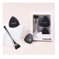 COSLUXE Flat Foundation Brush, 2 Pcs Triangle Makeup Powder Puff, 1 Pcs Flat Head Foundation Brush for Liquid Makeup, Foundations Brush Set for Liquid, Cream Foundation Concealer Brushes